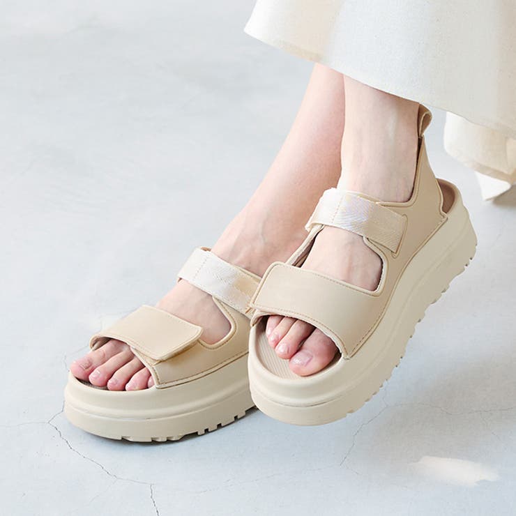 6031アイボリー | サンダル 厚底 レディース | welleg