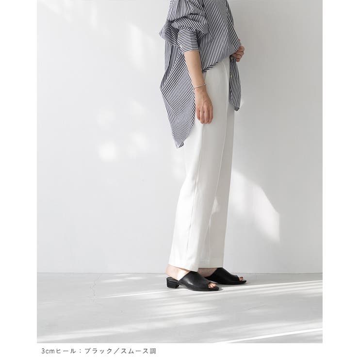 オフィスで履き替え オフィスミュールサンダル 3㎝ヒールver