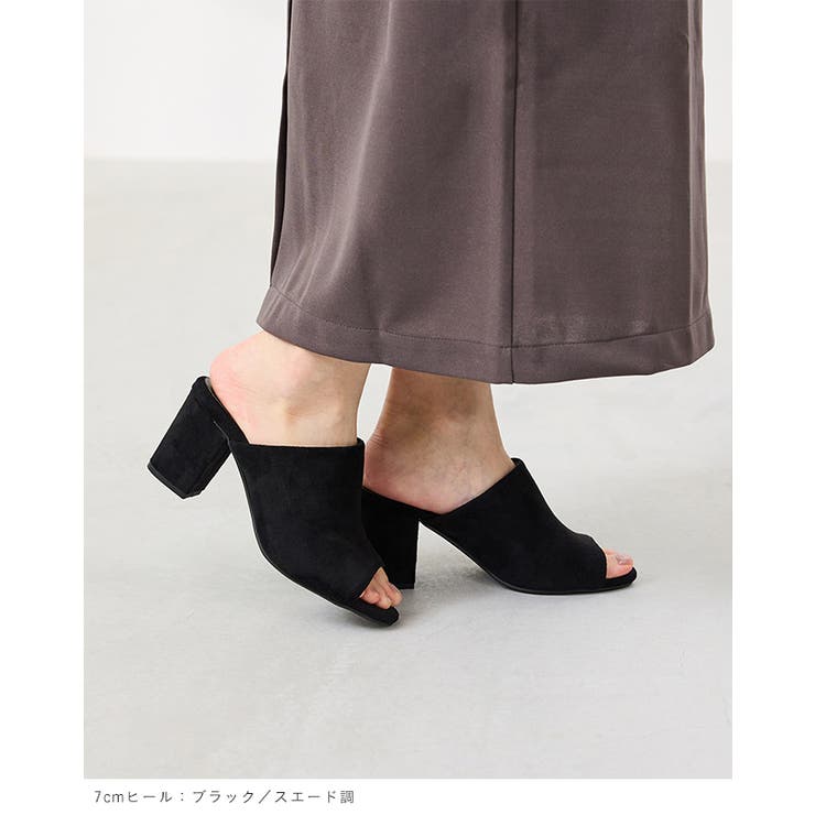 オフィスで履き替え オフィスミュールサンダル 7㎝ヒールver | welleg | 詳細画像19 