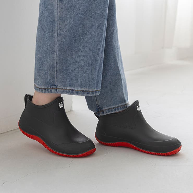 6027ブラックxレッド | レインブーツ 長靴 レインシューズ | welleg