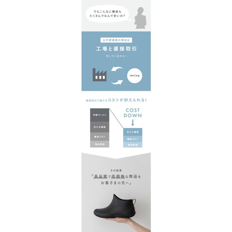 レインブーツ 長靴 レインシューズ | welleg | 詳細画像11 
