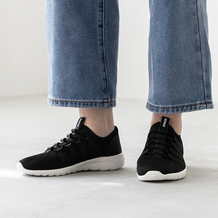 4180ブラックxホワイトCL | スリッポン スニーカー ローカット | welleg