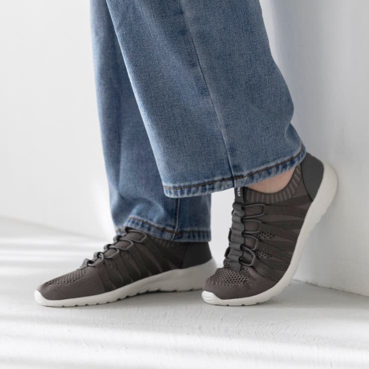 4098チャコールグレーCL | スリッポン スニーカー ローカット | welleg