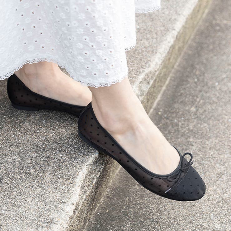 4216ブラックドットチュール | パンプス 痛くない 歩きやすい | welleg