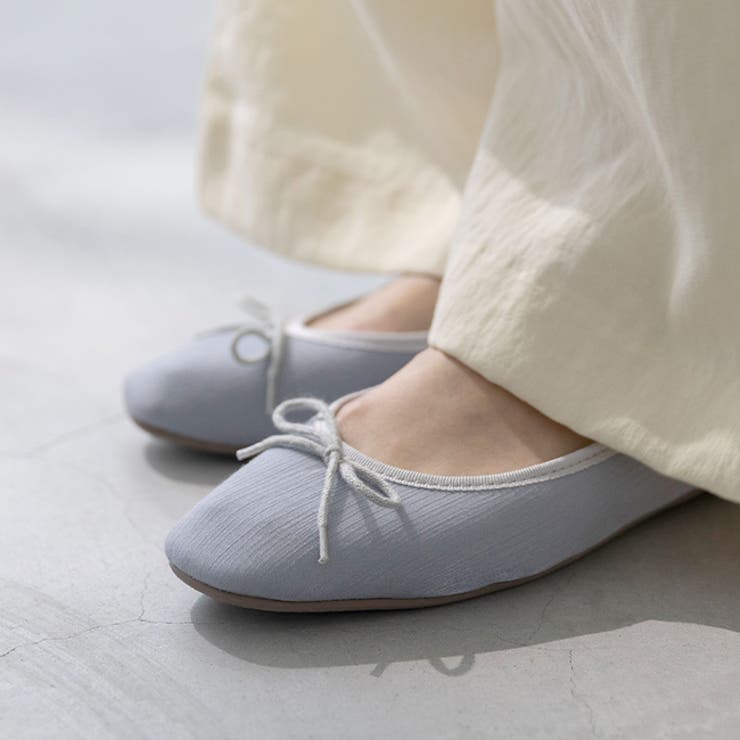 4071ライトブルーCL | スクエアトゥ バレエシューズ バレエコア | welleg