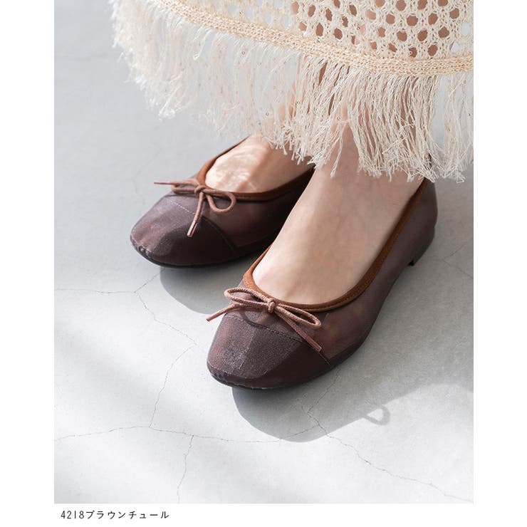 スクエアトゥ バレエシューズ バレエコア | welleg | 詳細画像24 