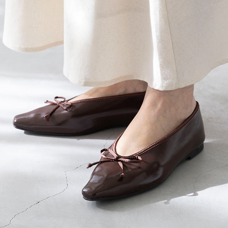 1084ブラウンPU | バレエシューズ レディース パンプス | welleg