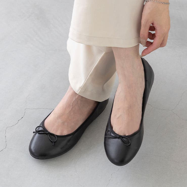 1020ブラックpu | 【幅広 4E】 バレエシューズ | welleg