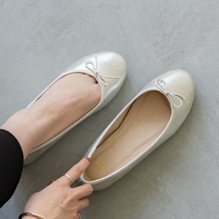 4140シルバーcl | 【幅広 4E】 バレエシューズ | welleg