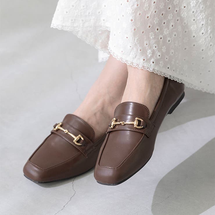 1176ダークブラウンビットPU | ローファー ぺたんこ靴 履きやすい | welleg