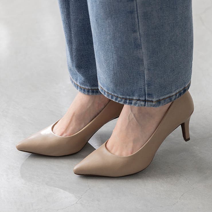 1034グレージュpu | イイ女ポインテッドシリーズ 7cmヒール ピンヒール | welleg
