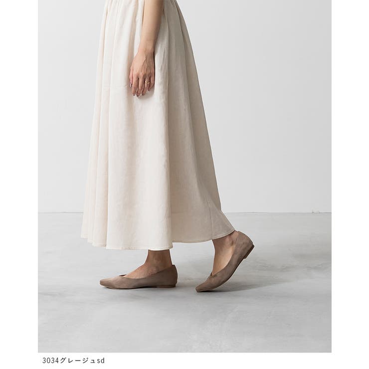 ポインテッドトゥ Vカットデザイン ローヒール | welleg | 詳細画像14 