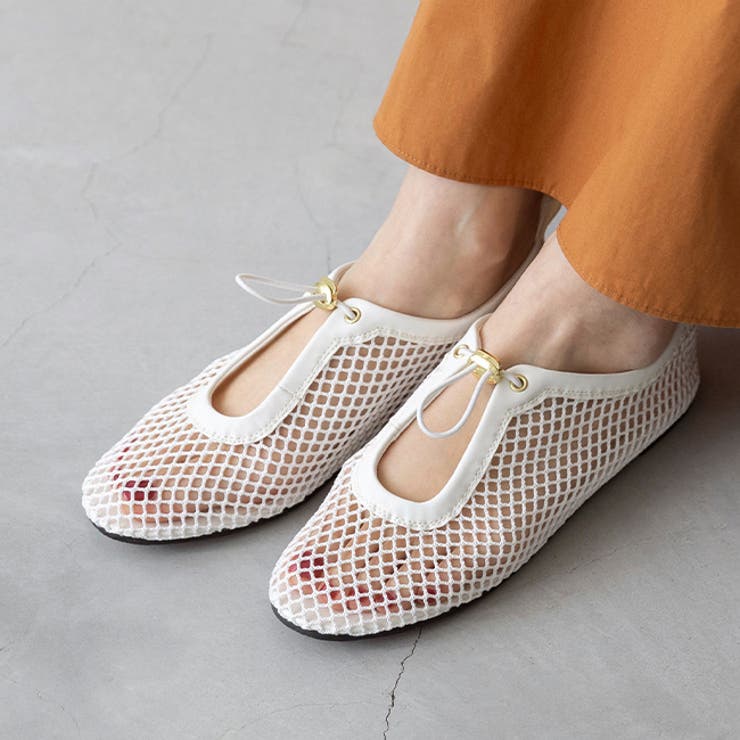4000ホワイトメッシュ | パンプス フラットシューズ ぺたんこパンプス | welleg