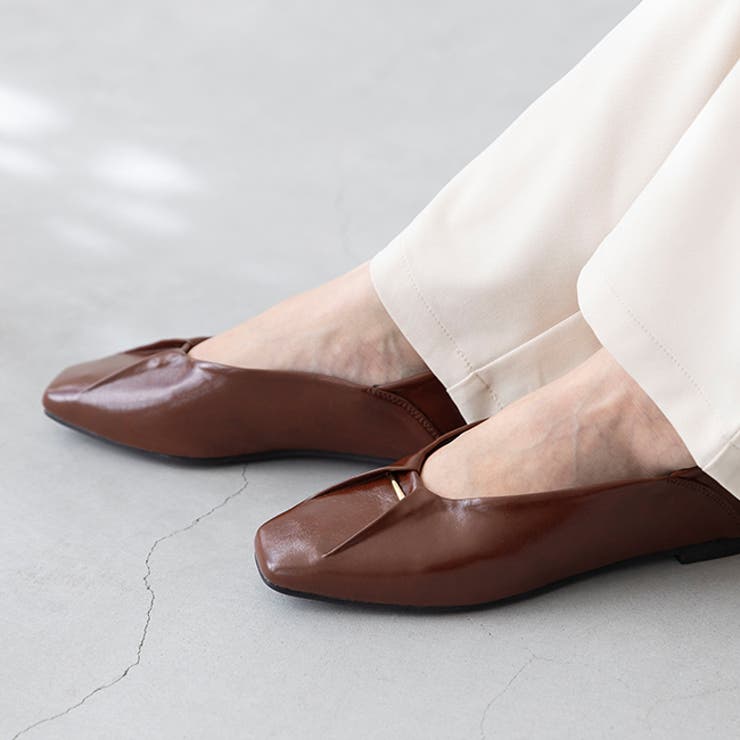 1084ブラウンPU | パンプス ぺたんこ フラットシューズ | welleg
