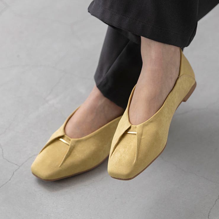 4063イエローCL | パンプス ぺたんこ フラットシューズ | welleg