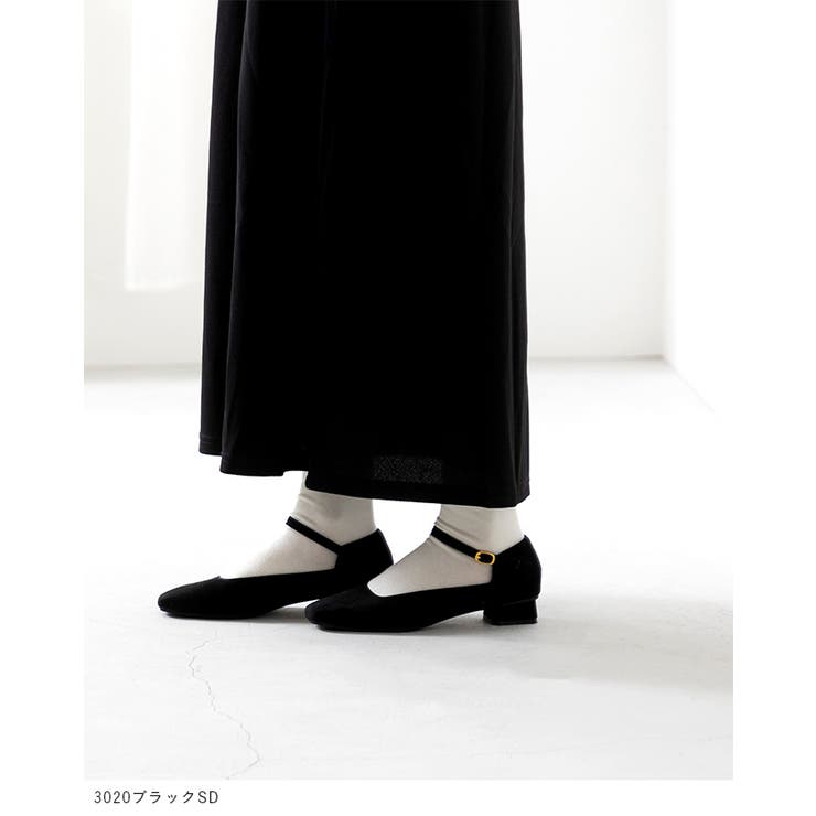 スクエアトゥ ストラップ 変形ヒール | welleg | 詳細画像19 