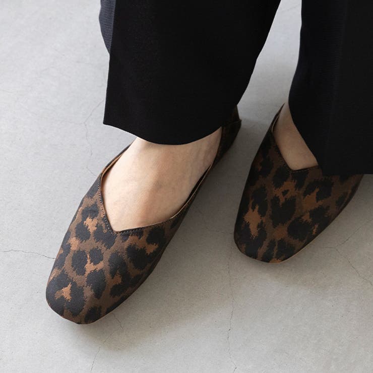 レオパード／クロス調 | スクエアトゥ 2wayバブーシュ レディース | welleg