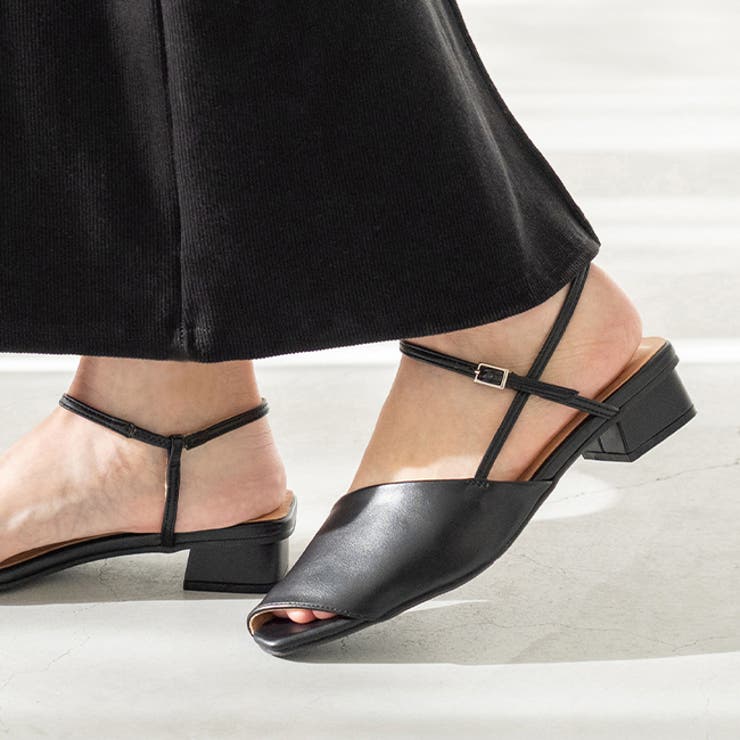 1020ブラックPU | ストラップサンダル アンクルストラップ サンダル | welleg