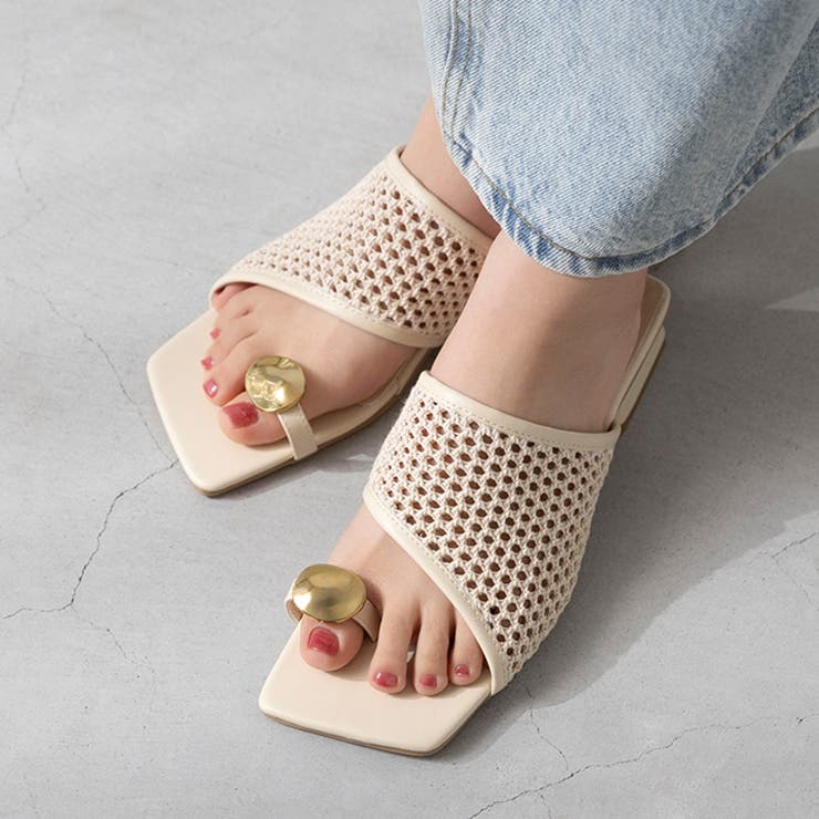 4001アイボリーメッシュ | トングサンダル リングサンダル レディース | welleg