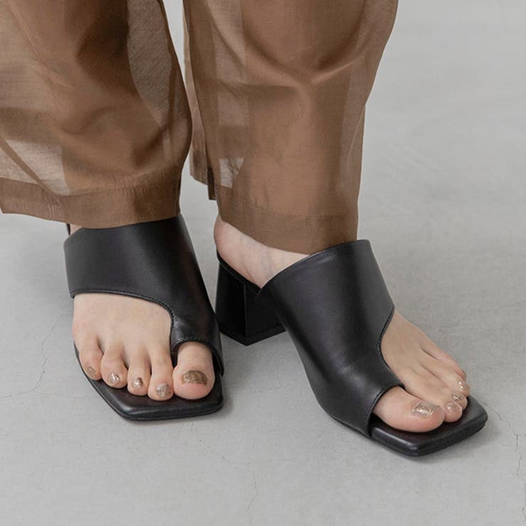 1020ブラックPU | トングサンダル つっかけ かかとなし | welleg