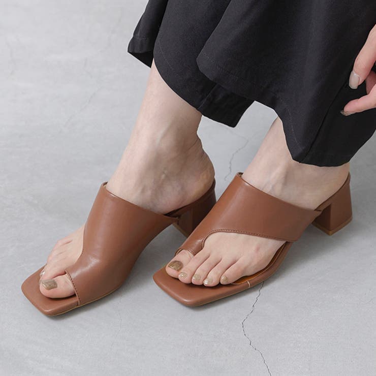 1084ブラウンPU | トングサンダル つっかけ かかとなし | welleg