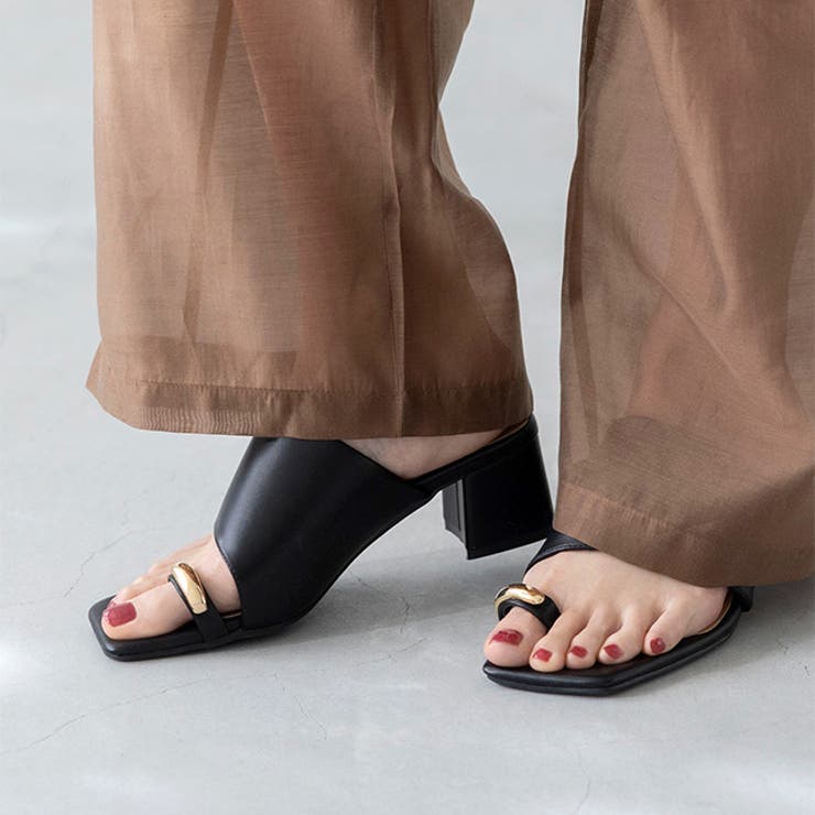 1020ブラックPU | トングサンダル リングサンダル レディース | welleg