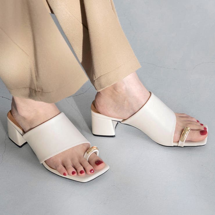 1001アイボリーPU | トングサンダル リングサンダル レディース | welleg