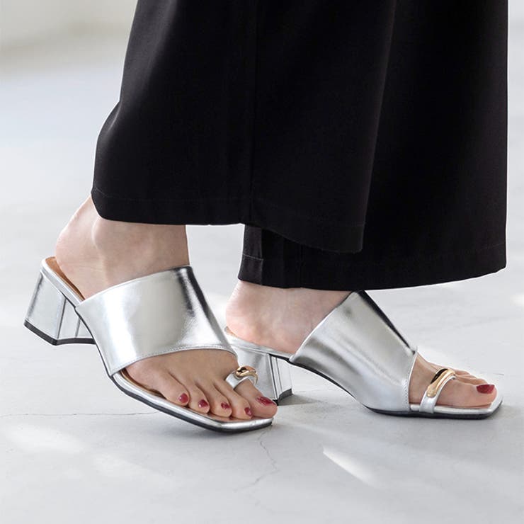 1140シルバーPU | トングサンダル リングサンダル レディース | welleg