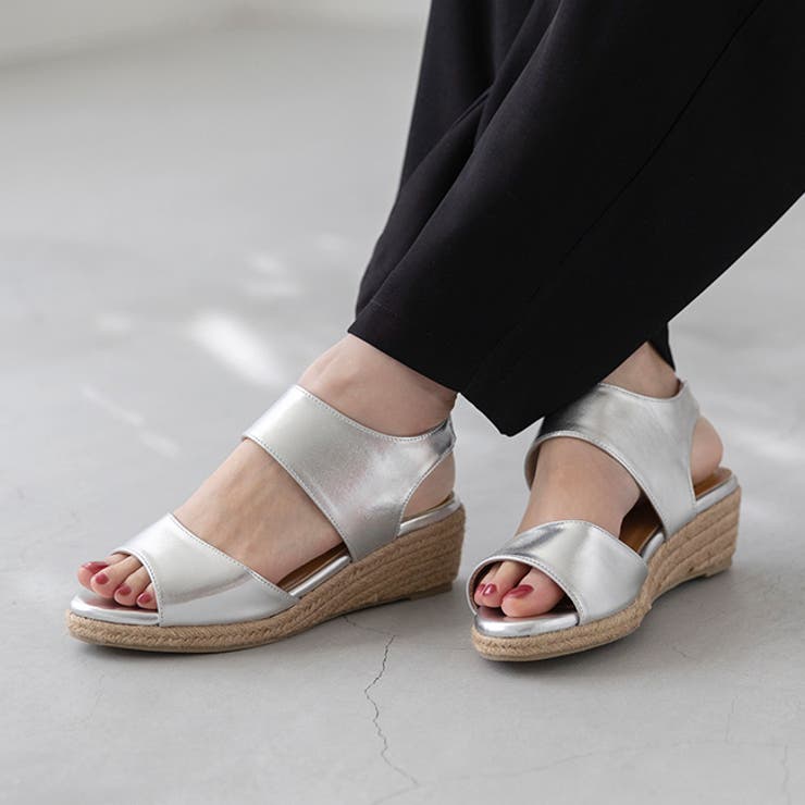 1140シルバーPU | サンダル レディース 厚底 | welleg