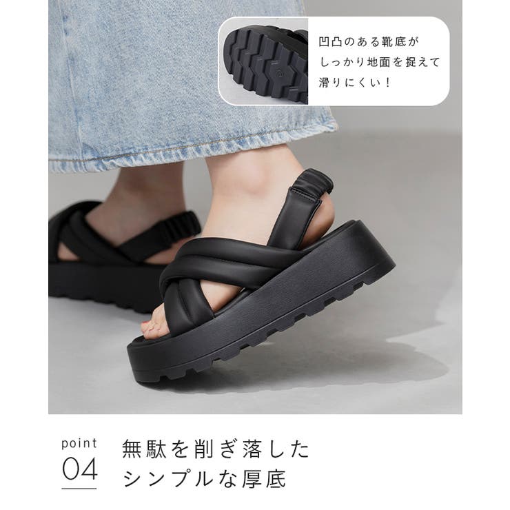 サンダル レディース ラウンドトゥ | welleg | 詳細画像15 