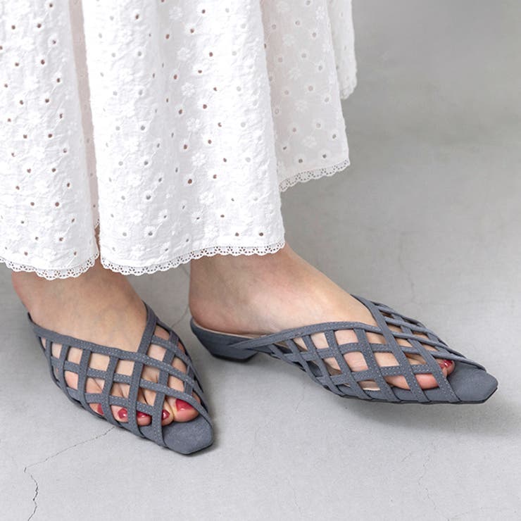 4072ブルーCL | ミュール サンダル ミュールサンダル | welleg