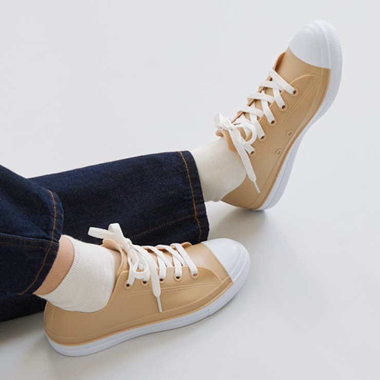 6022ベージュ | 【完全防水】 雨の日も履ける 防水スニーカー | welleg