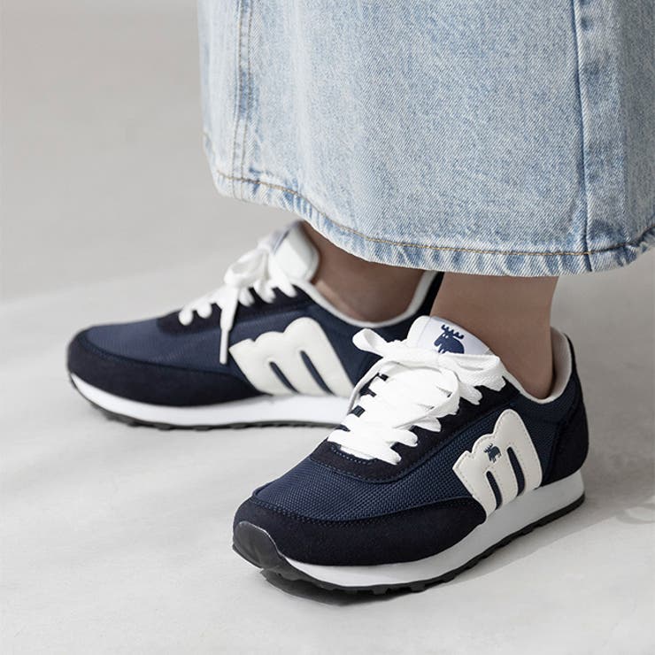 3074ネイビー | モズ moz スニーカー | welleg