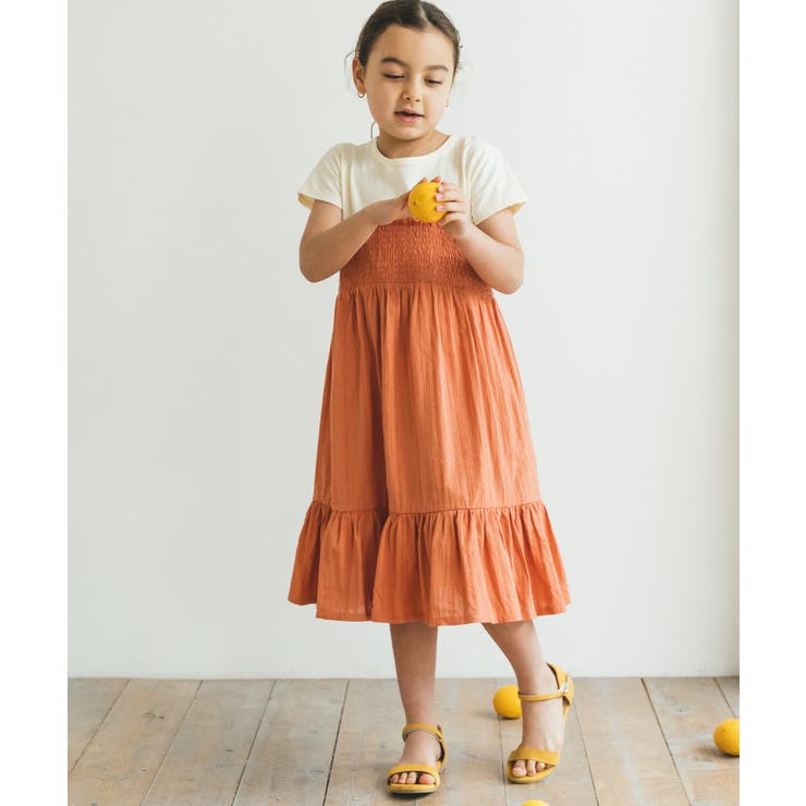 ワンピース ドッキング ガールズワンピ 品番 Pmnk Pairmanon ペアマノン のキッズファッション通販 Shoplist ショップリスト