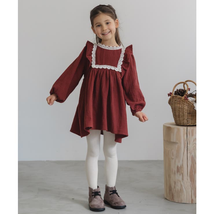 MUSTARD】コットン レース ダブルガーゼ[品番：PMNK0001072]｜pairmanon  （ペアマノン）のキッズファッション通販｜SHOPLIST（ショップリスト）