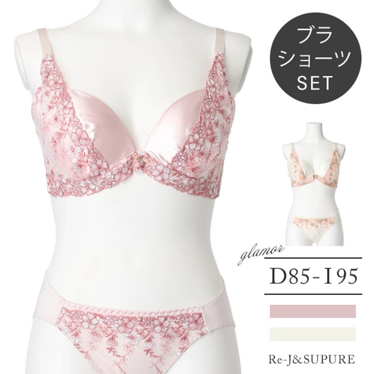 [D85-I95]ペールプティフラワーブラ＆ショーツ(モールドカップ) | Re-J＆SUPURE | 詳細画像1 