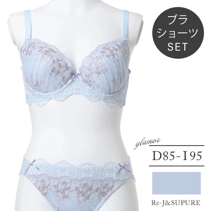 [D85-I95］フラワー刺繍ソフトワイヤーブラ＆ショーツ(モールドカップ) | Re-J＆SUPURE | 詳細画像1 