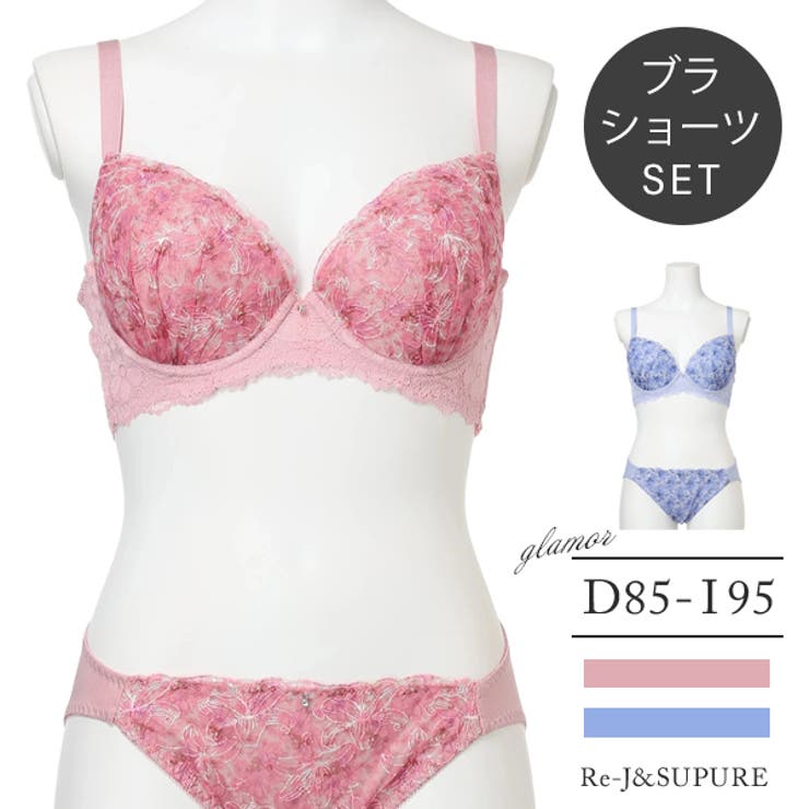 【脇高】[D85 I95］フラワープリントレースブラ＆ショーツ(モールドカップ) | Re-J＆SUPURE | 詳細画像1 