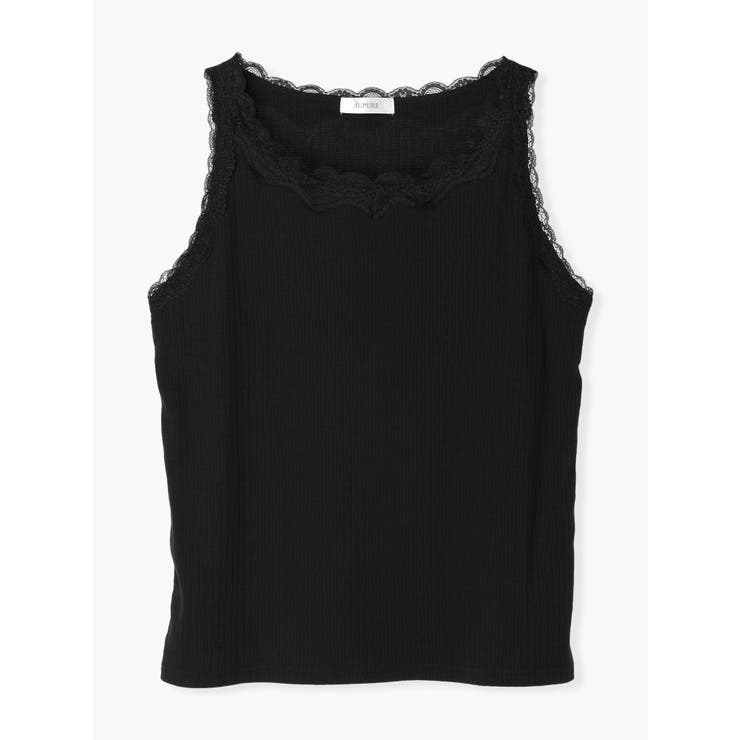 黒 | レースタンクトップ | Re-J＆SUPURE