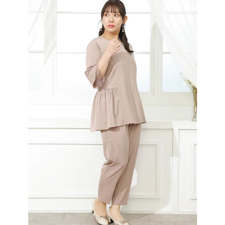 袖レースペプラムセットアップ | Re-J＆SUPURE | 詳細画像6 