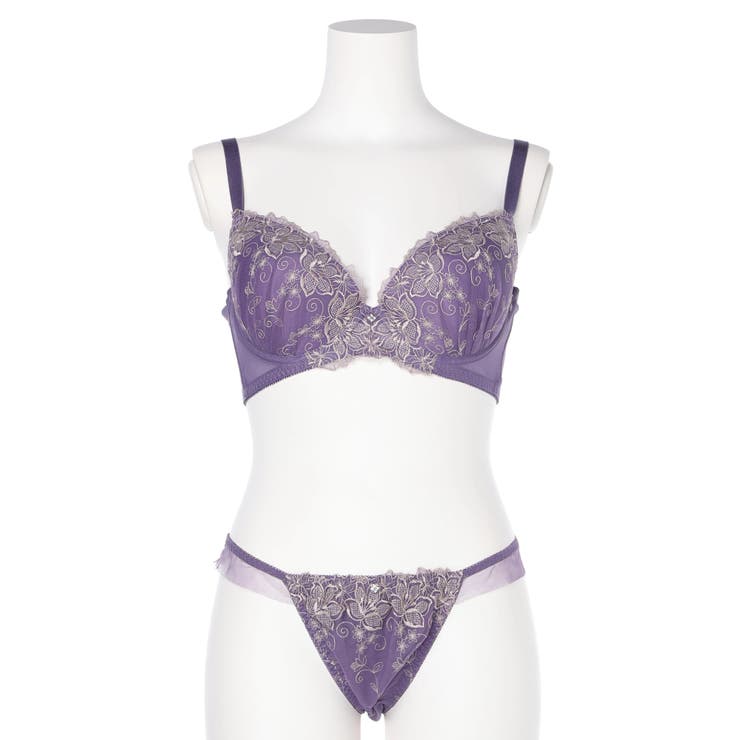 [D85-I95]【脇高】フラワー刺繍ブラ＆ショーツ[モールドカップ] | Re-J＆SUPURE | 詳細画像2 