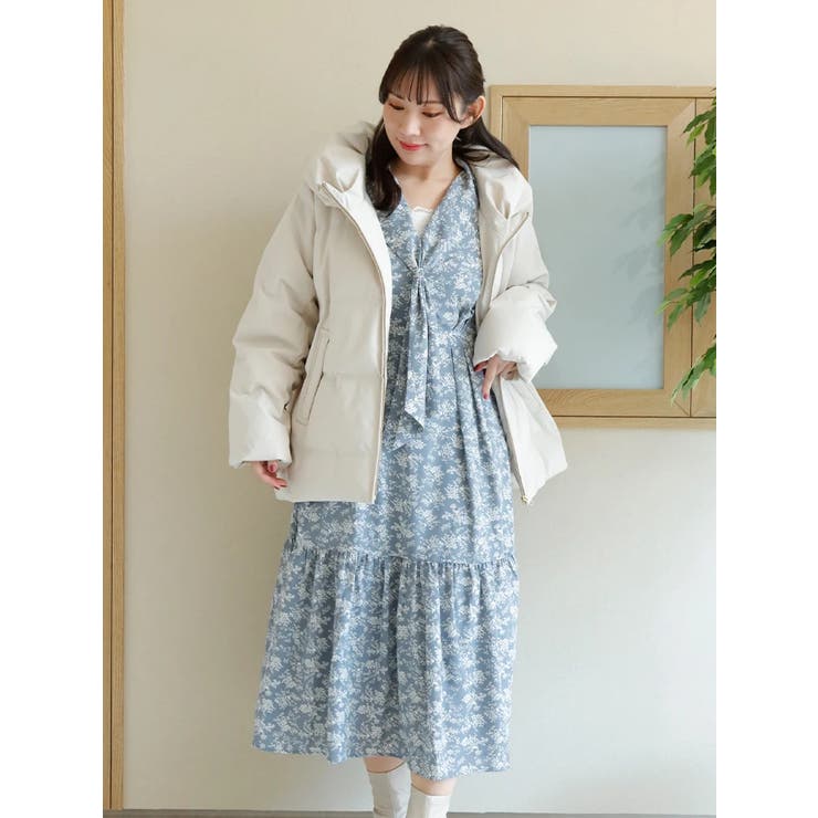 WEB限定】ショールカラーボウタイワンピース[品番：PLMW0011053]｜Re