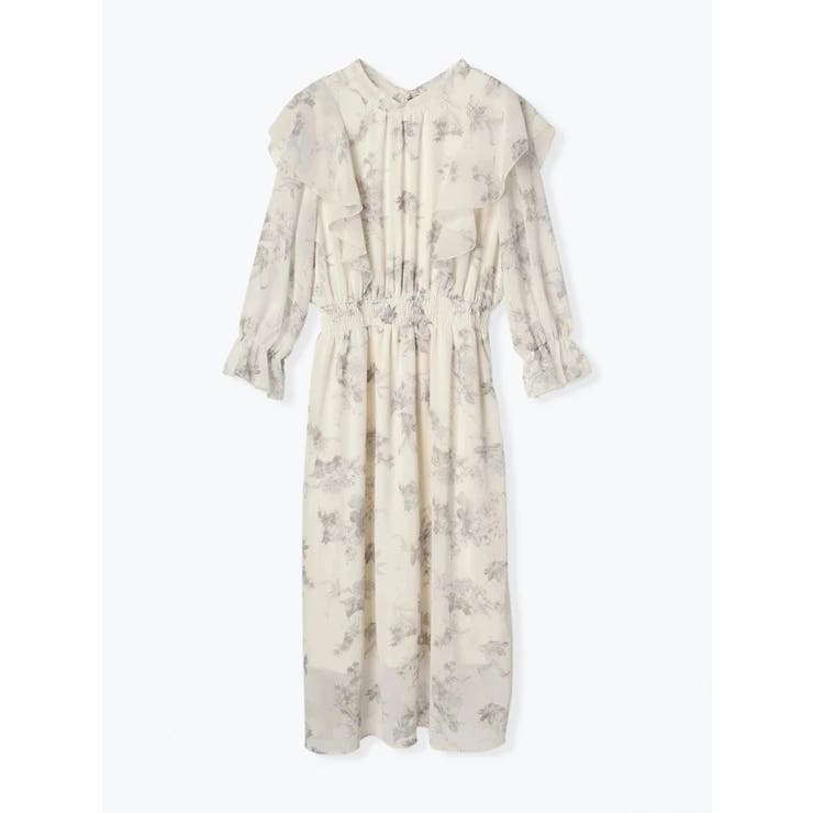 ZIMMERMANN ベージュフリルロングワンピース