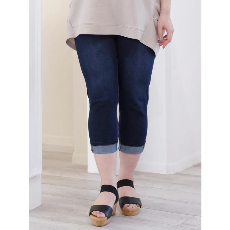 【接触冷感】ストレッチデニムクロップドパンツ | Re-J＆SUPURE | 詳細画像6 