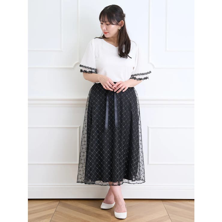 【WEB限定】袖シフォン花レースプルオーバー | Re-J＆SUPURE | 詳細画像5 