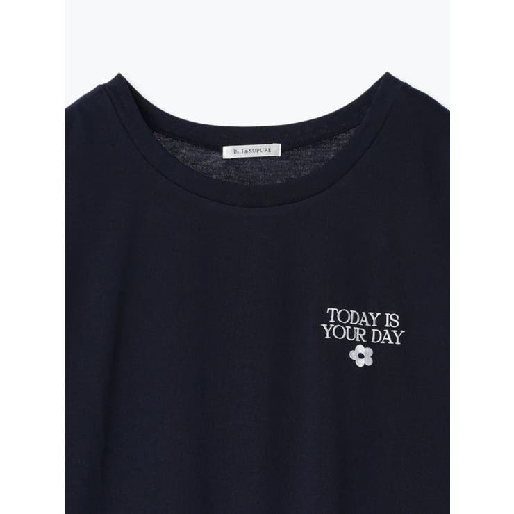 レースフラワー刺繍バックプリントTシャツ[品番:PLMW0012249 レースフラワー刺繍バックプリントTシャツ[品番:PLMW0012249