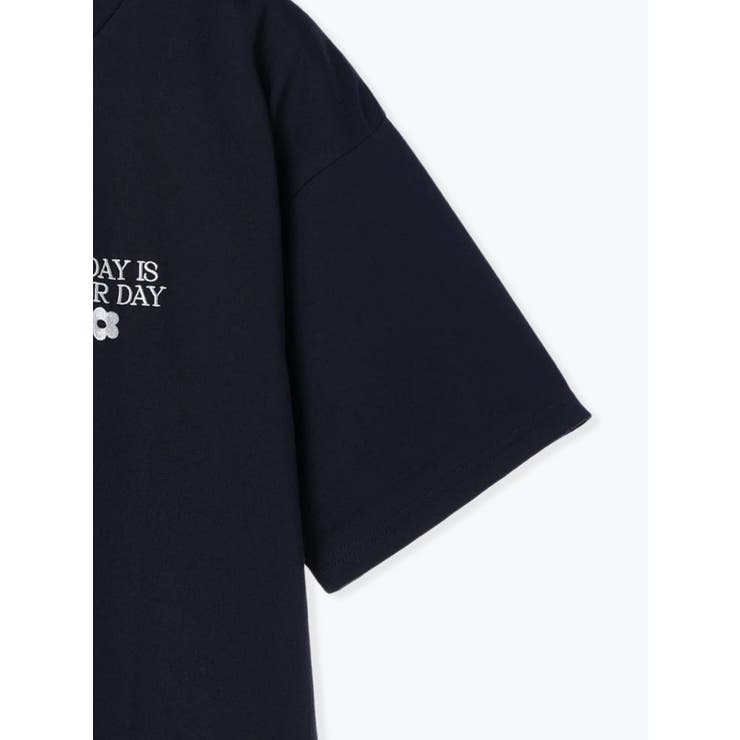 レースフラワー刺繍バックプリントTシャツ[品番:PLMW0012249 レースフラワー刺繍バックプリントTシャツ[品番:PLMW0012249