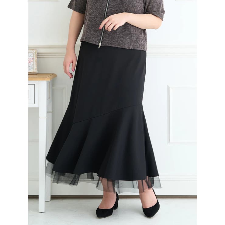 チュールレイヤードマーメイドスカート[品番：PLMW0012456]｜Re  