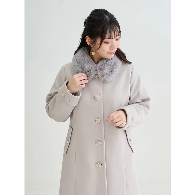 ファー付きロングコート[品番：PLMW0013132]｜Re-J＆SUPURE（リジェイ アンドスプル）のレディースファッション通販｜SHOPLIST（ショップリスト）