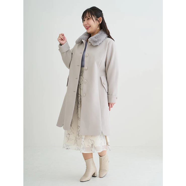 ファー付きロングコート[品番：PLMW0013132]｜Re-J＆SUPURE（リジェイアンドスプル）のレディースファッション通販｜SHOPLIST（ショップリスト）